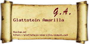 Glattstein Amarilla névjegykártya